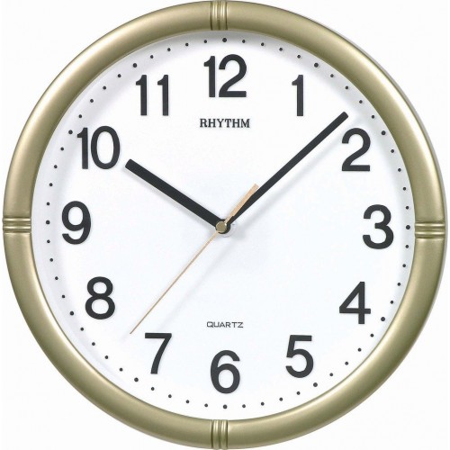 Rhythm(Japan) 3D Numerals Silent Silky Move Wall Clock